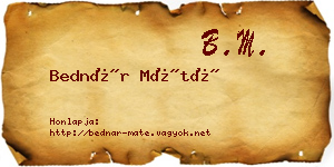 Bednár Máté névjegykártya