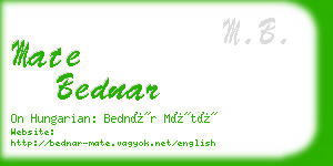 mate bednar business card